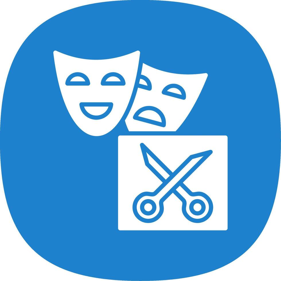 Drama Glyph Curve Icon Design vector