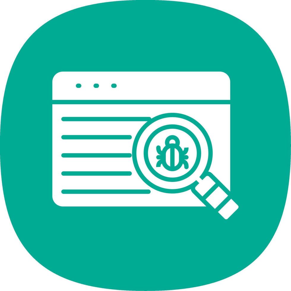 Web Coding Glyph Curve Icon Design vector