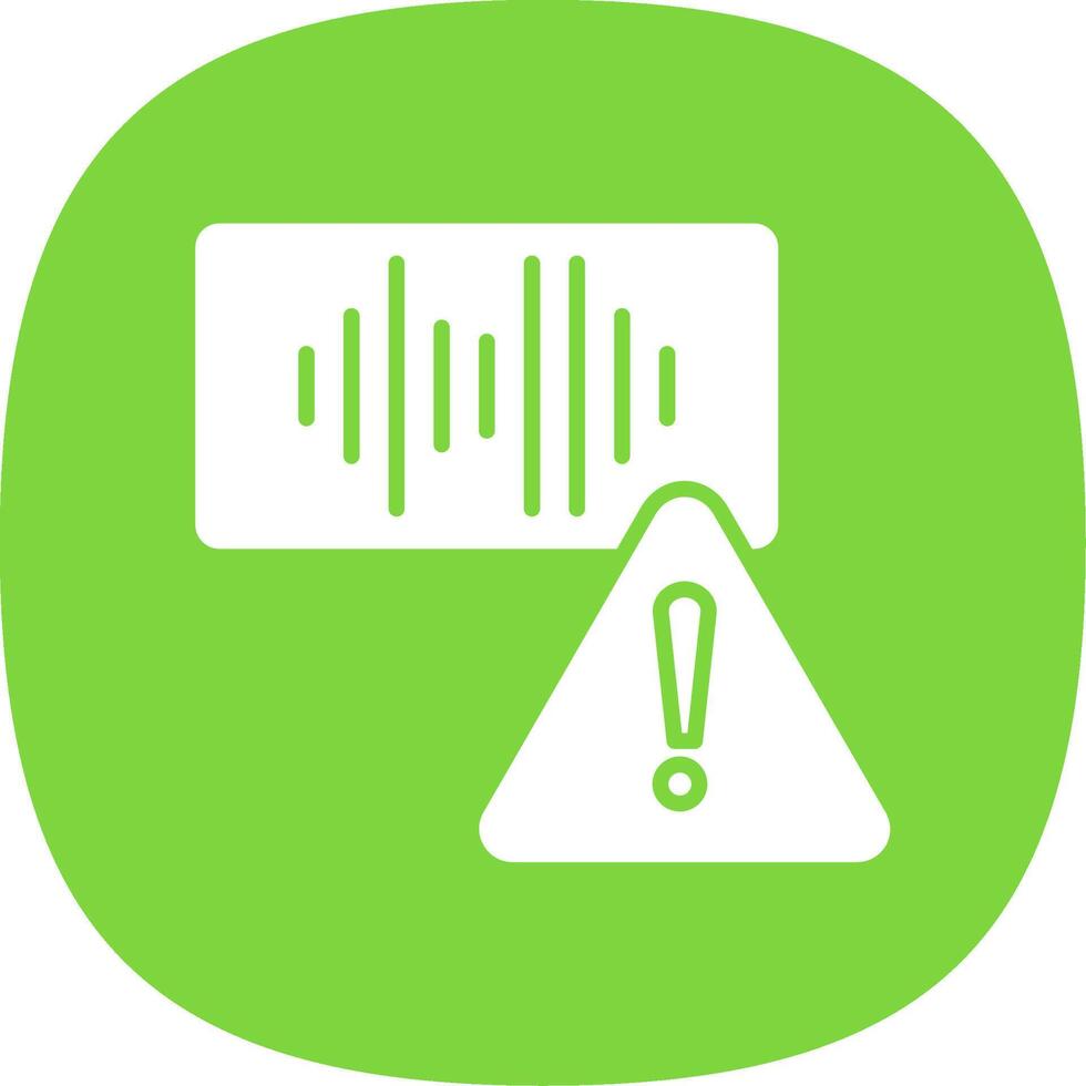 Error Glyph Curve Icon Design vector