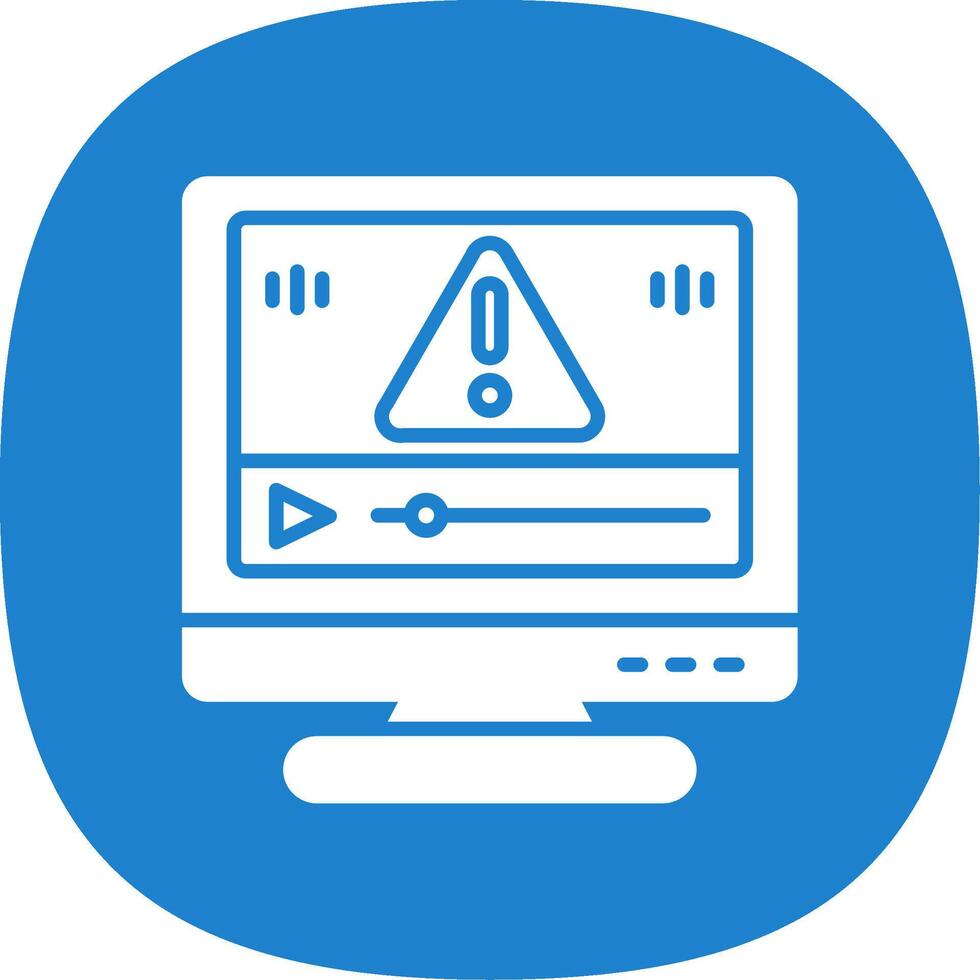 Error Glyph Curve Icon Design vector