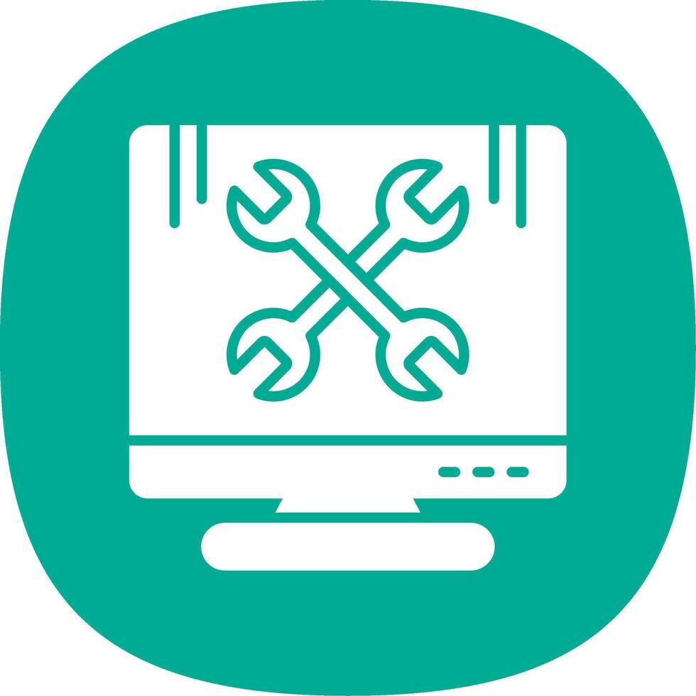 Repair Glyph Curve Icon Design vector