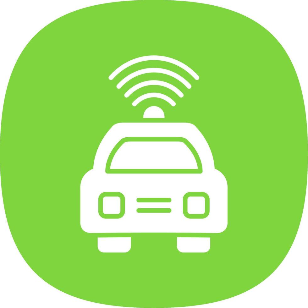 Car Glyph Curve Icon Design vector