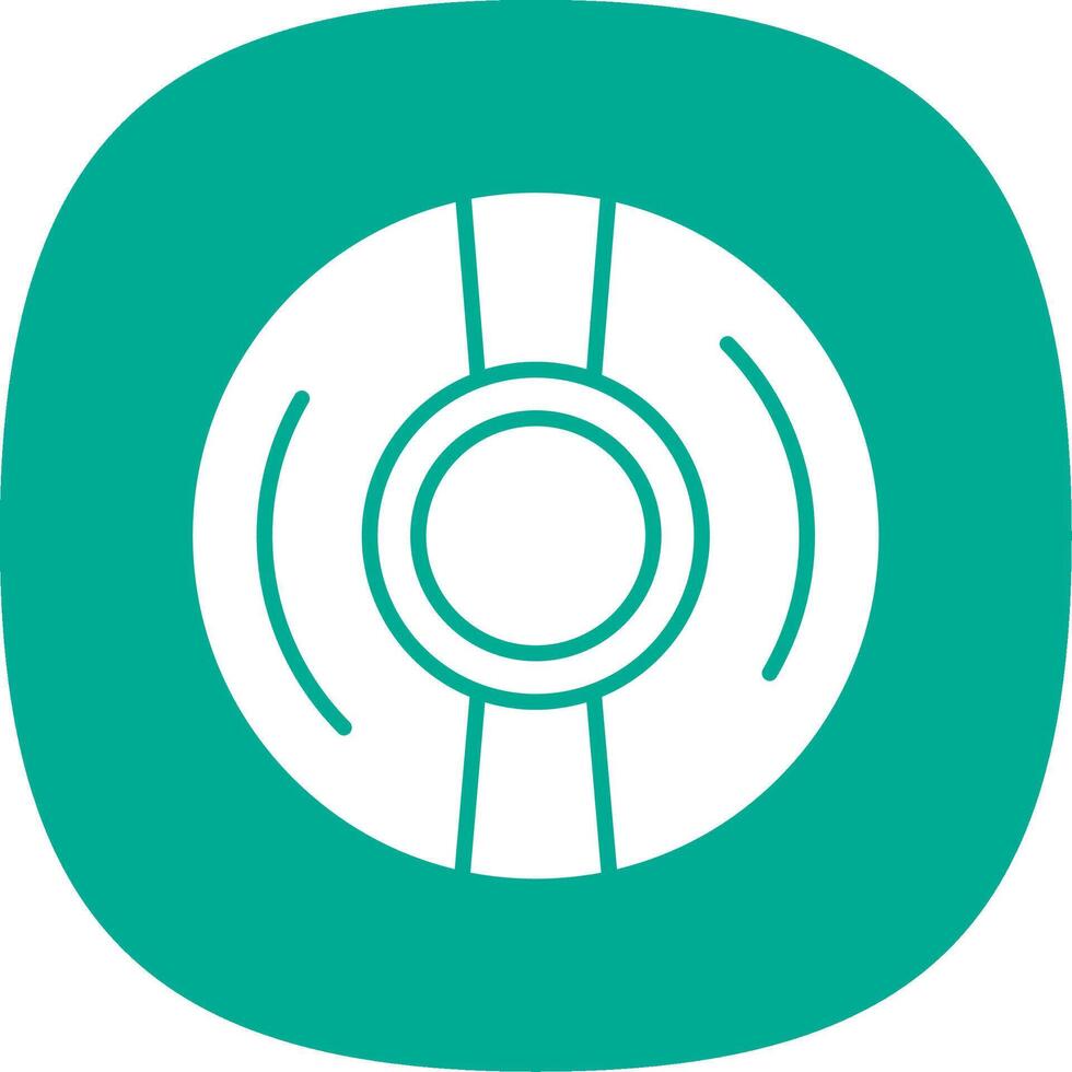 Cd Glyph Curve Icon Design vector