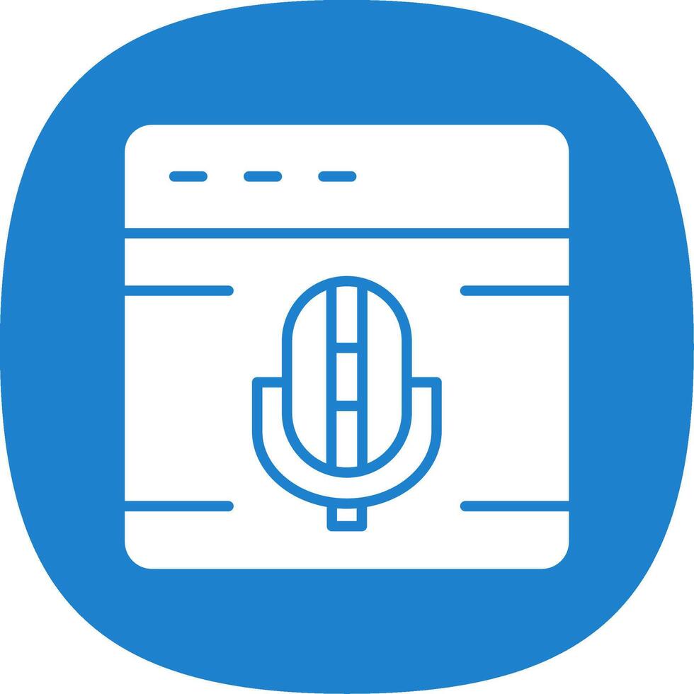 Browser Glyph Curve Icon Design vector