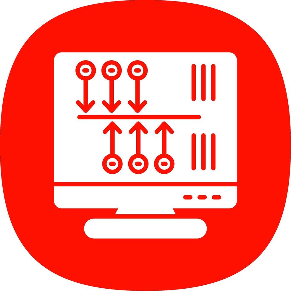 cronograma circulo multi circulo glifo curva icono diseño vector