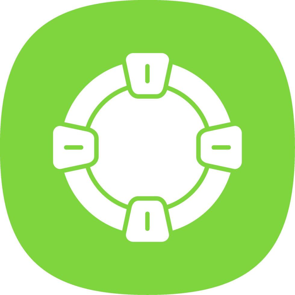 Life Saver Glyph Curve Icon Design vector