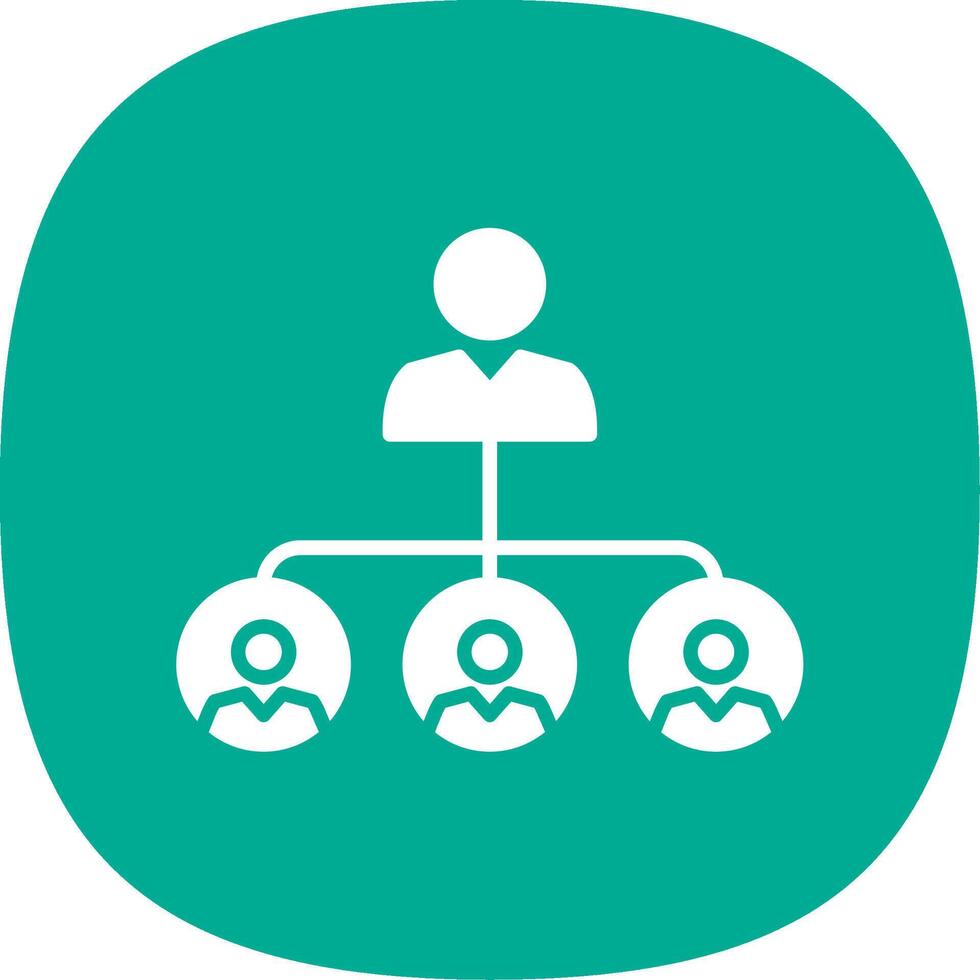 Team Glyph Curve Icon Design vector