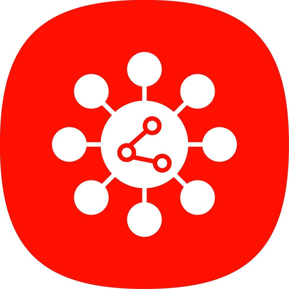 Share Glyph Curve Icon Design vector