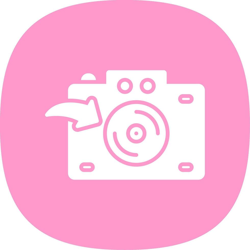 Camera Glyph Curve Icon Design vector