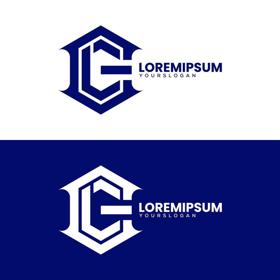 letter g monogram logo design vector