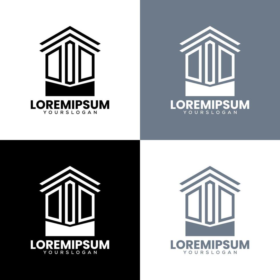 home furniture logo design template vector
