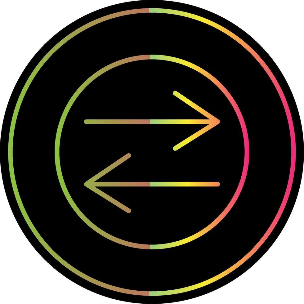Swap Line Gradient Due Color Icon Design vector