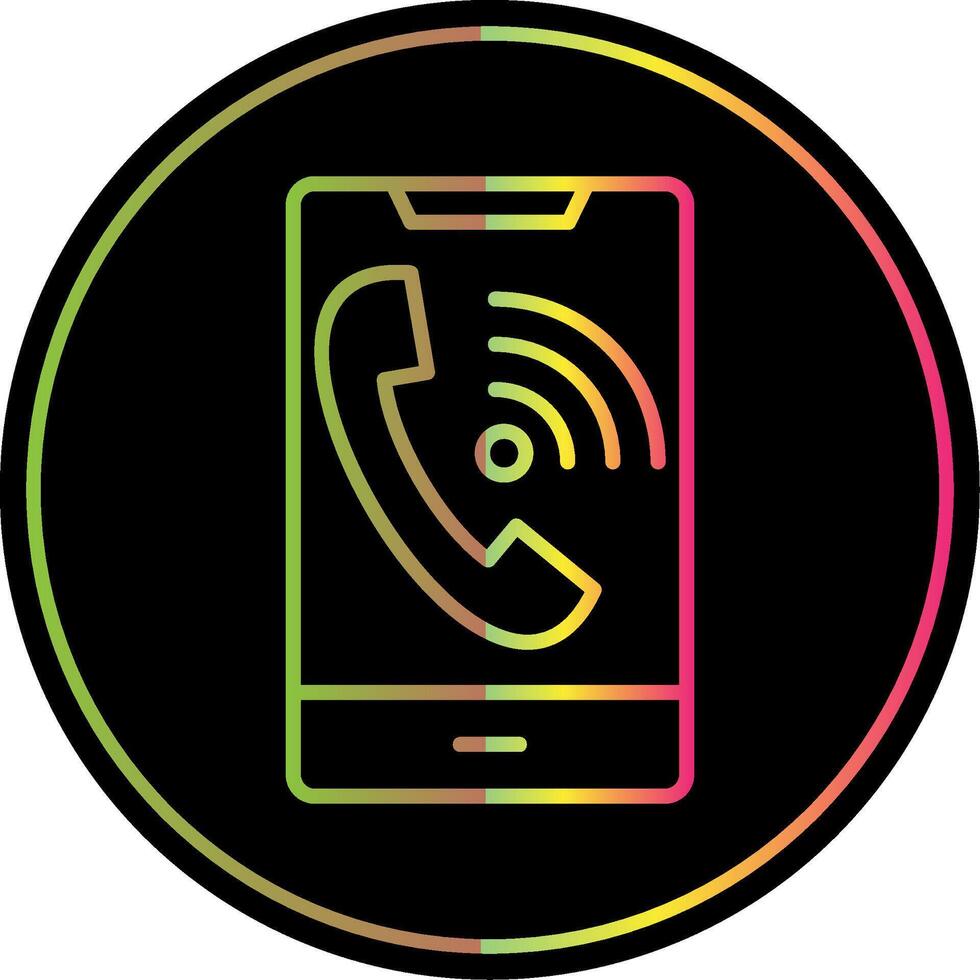 Wifi Call Line Gradient Due Color Icon Design vector