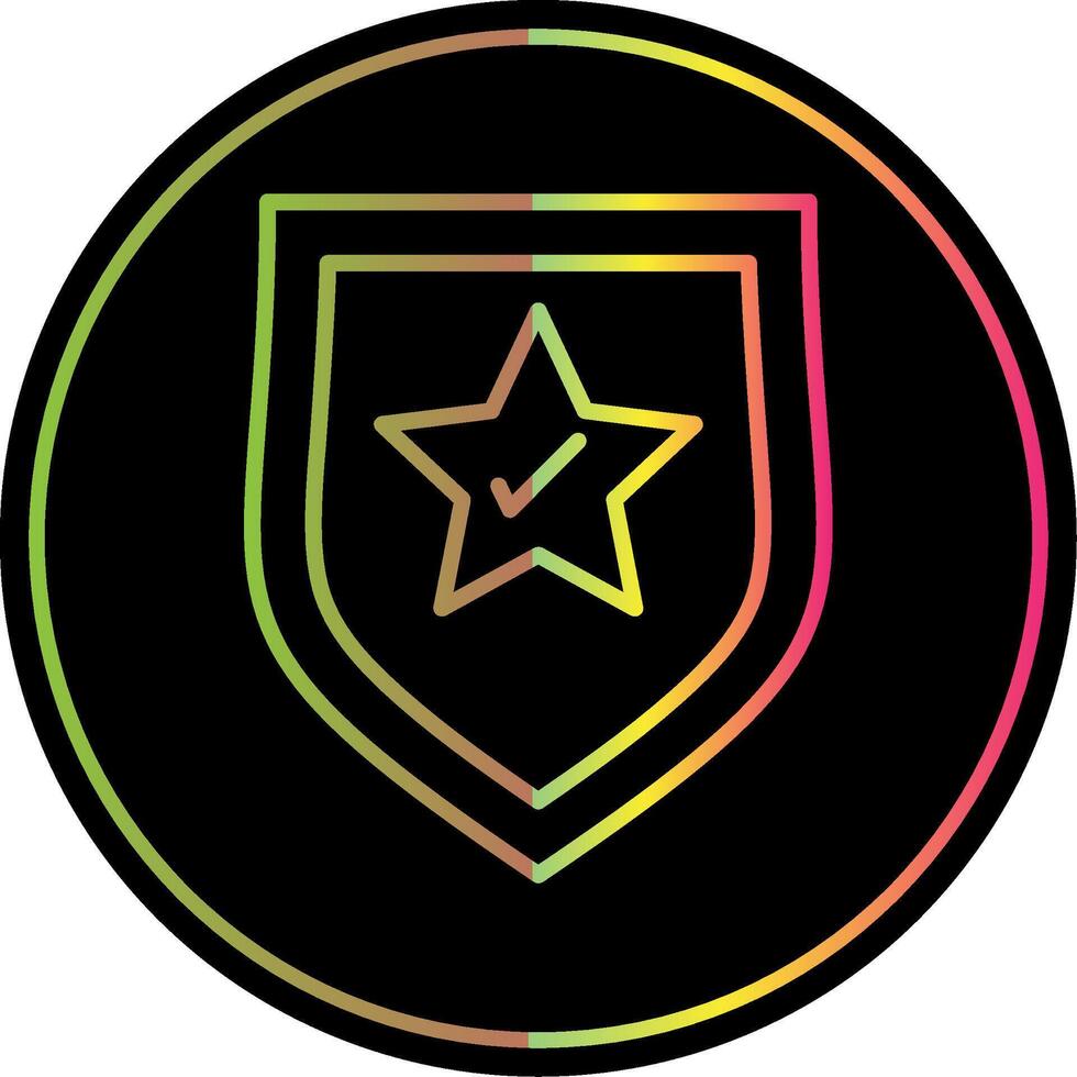 Brand Protection Line Gradient Due Color Icon Design vector