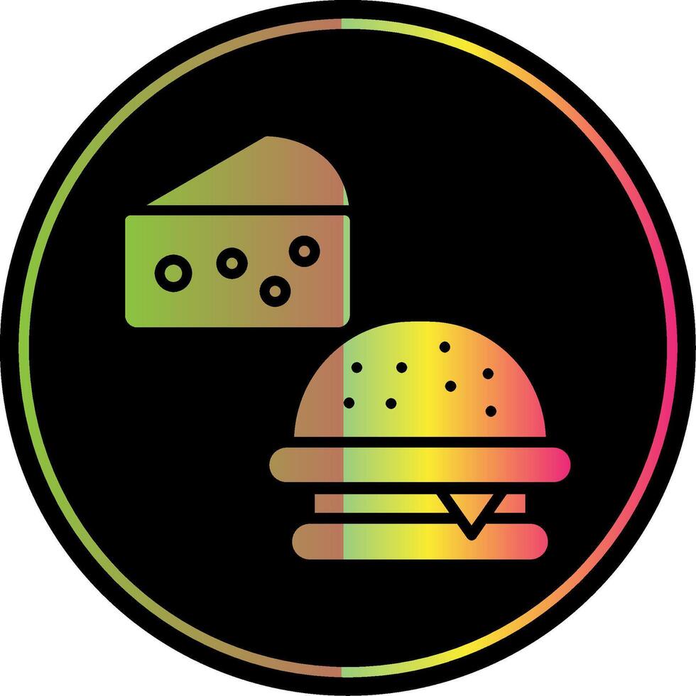 Food Glyph Due Color Icon Design vector