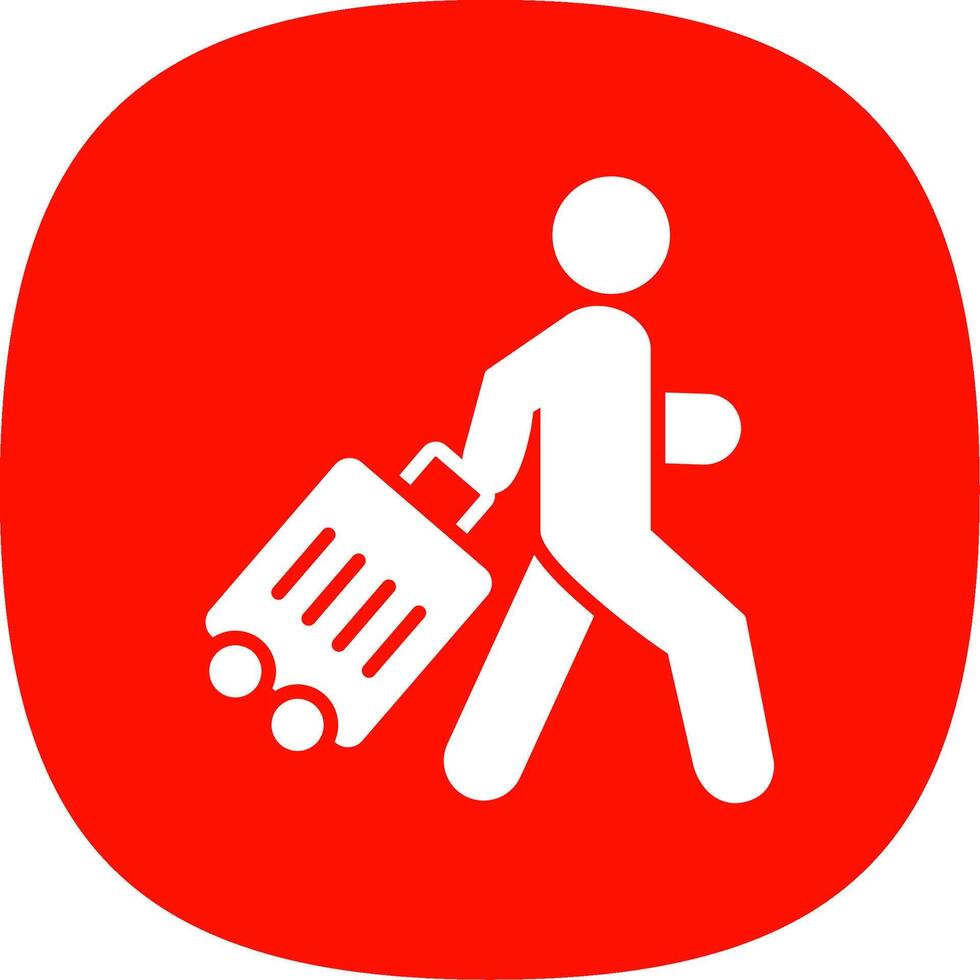 Person Glyph Curve Icon Design vector