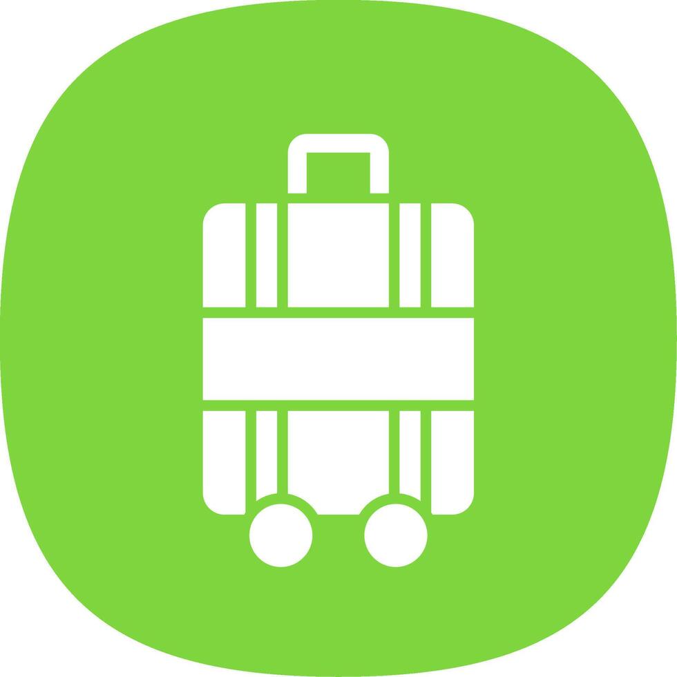 Luggage Glyph Curve Icon Design vector