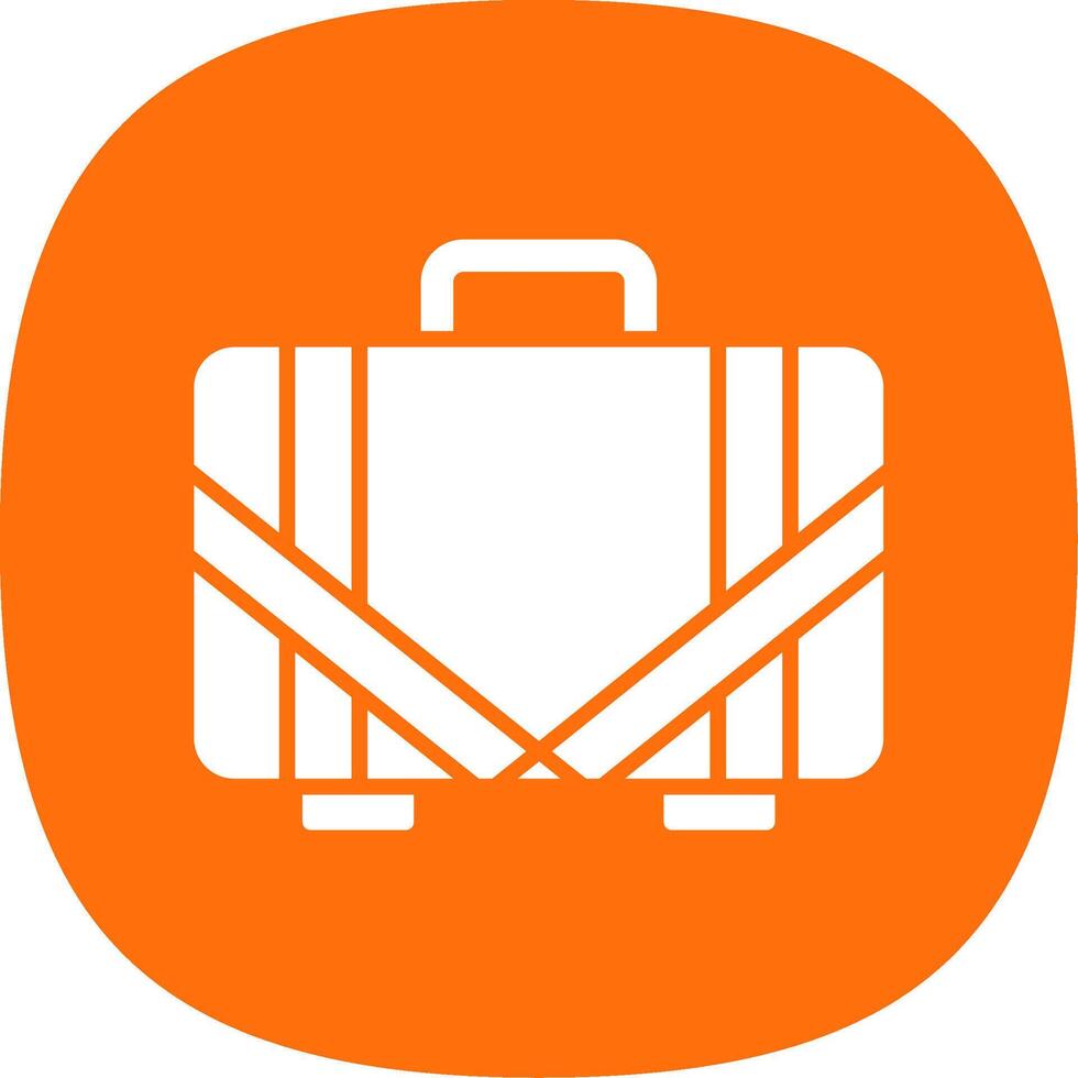 Suitcase Glyph Curve Icon Design vector