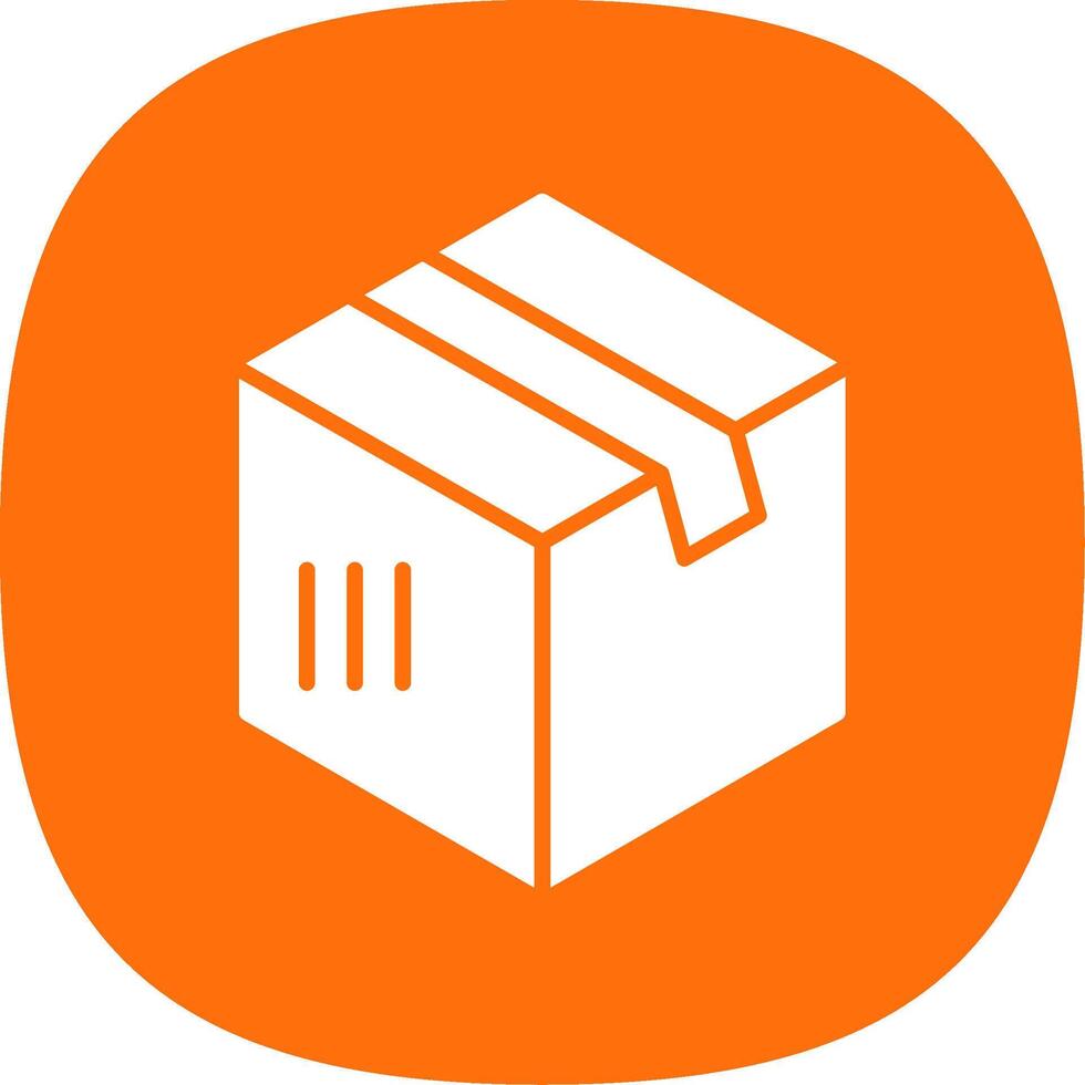 Cargo Glyph Curve Icon Design vector