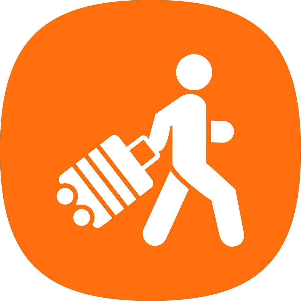 Person Glyph Curve Icon Design vector