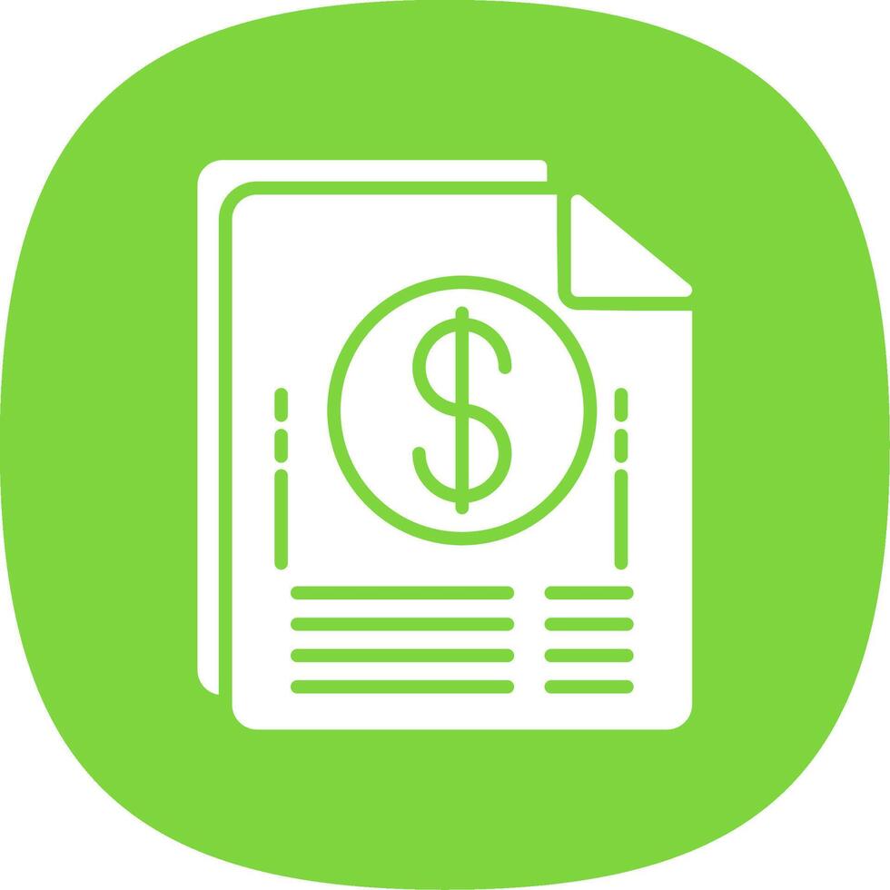 Paper Bills Glyph Curve Icon Design vector