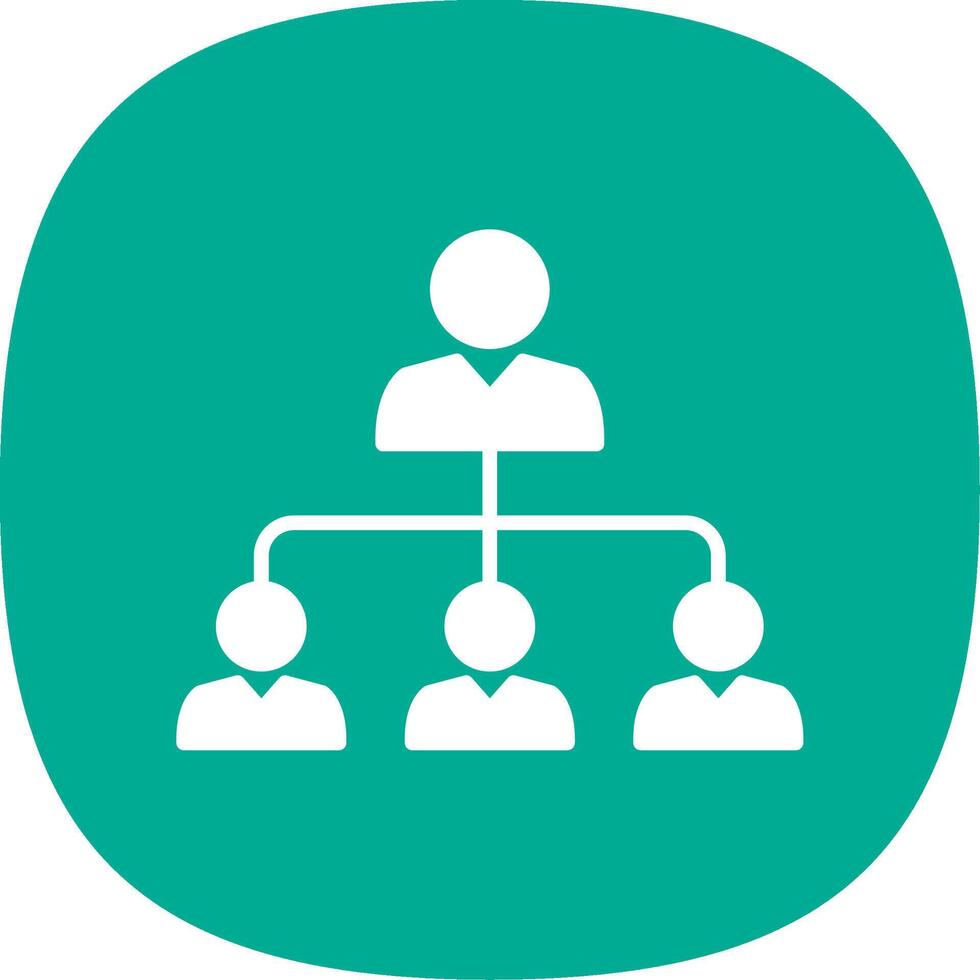 Team Glyph Curve Icon Design vector