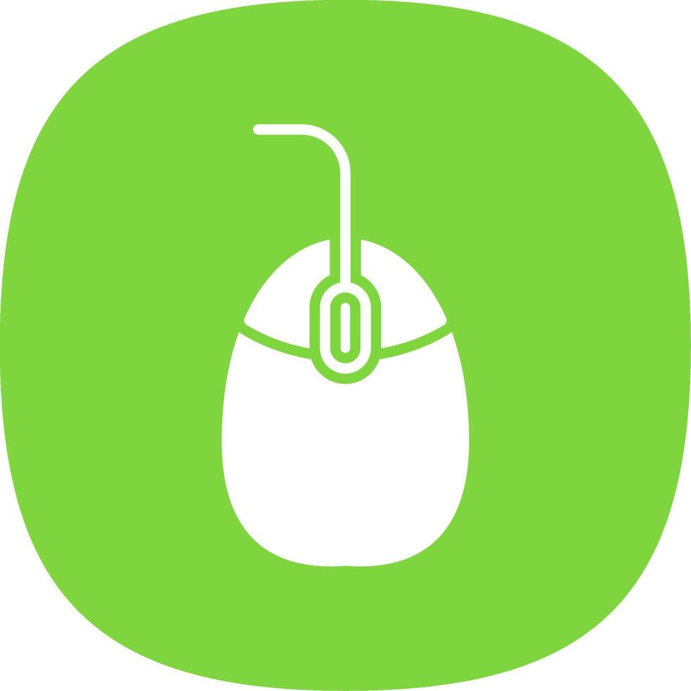 Mouse Glyph Curve Icon Design vector