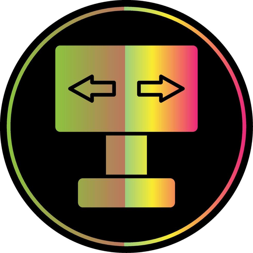 Signaling Glyph Due Color Icon Design vector