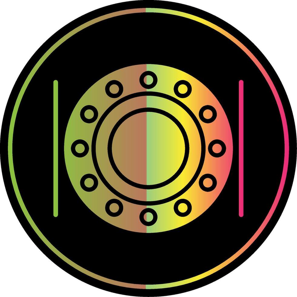 Ball Bearing Glyph Due Color Icon Design vector