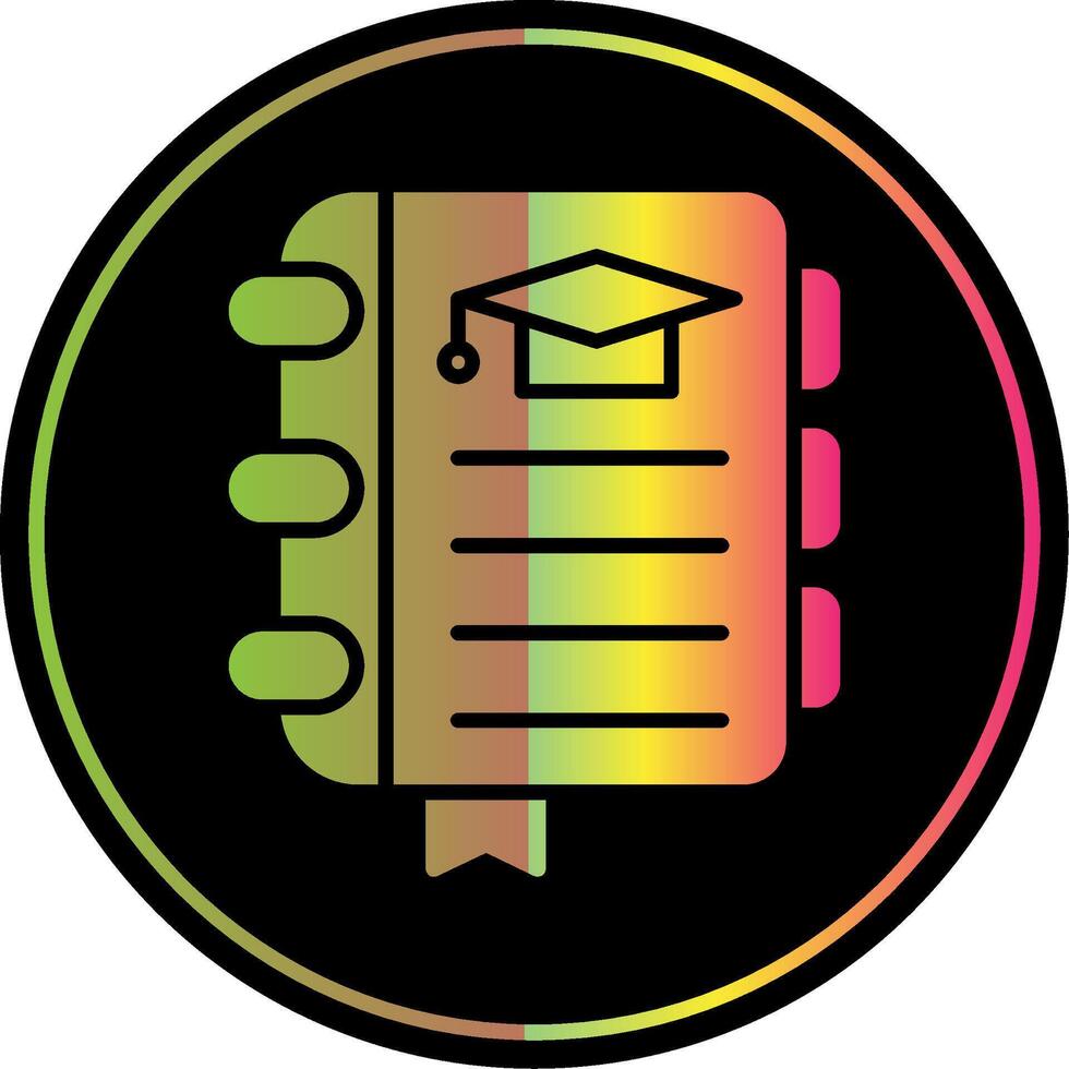 Book Glyph Due Color Icon Design vector