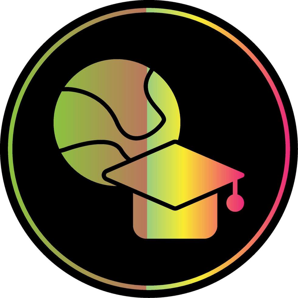Worldwide Glyph Due Color Icon Design vector