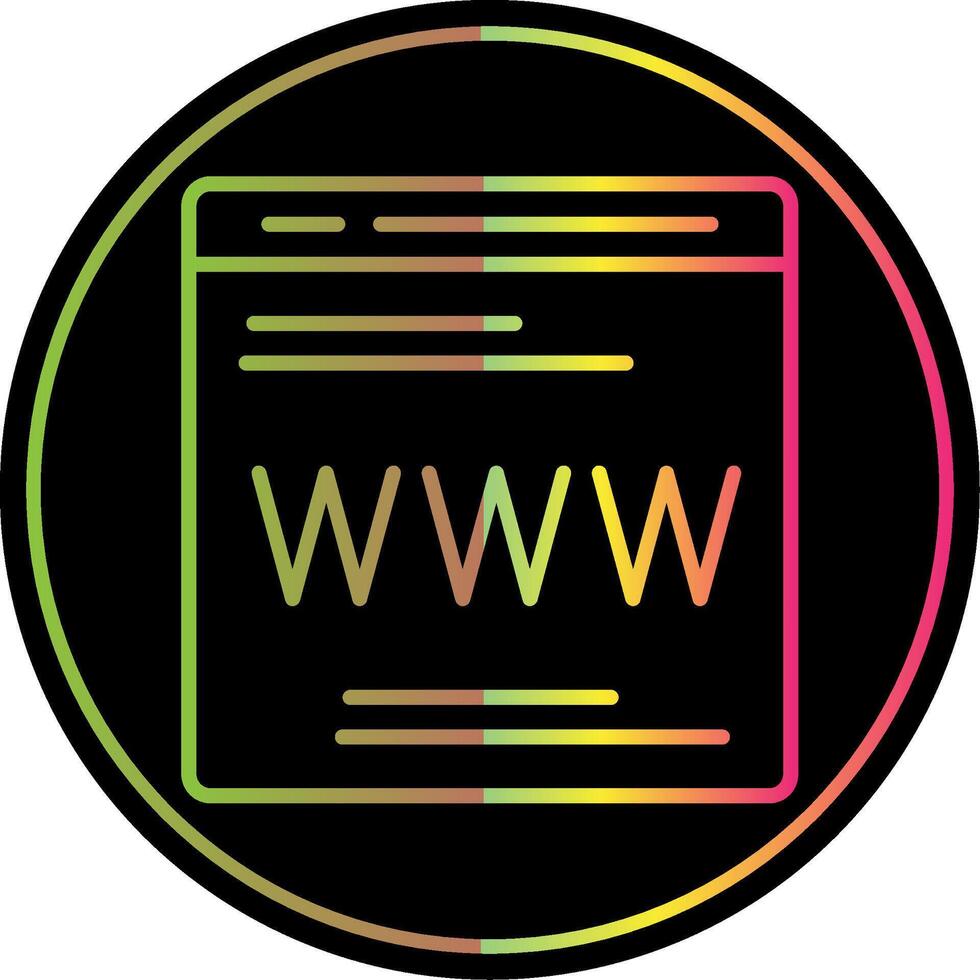 web página línea degradado debido color icono diseño vector