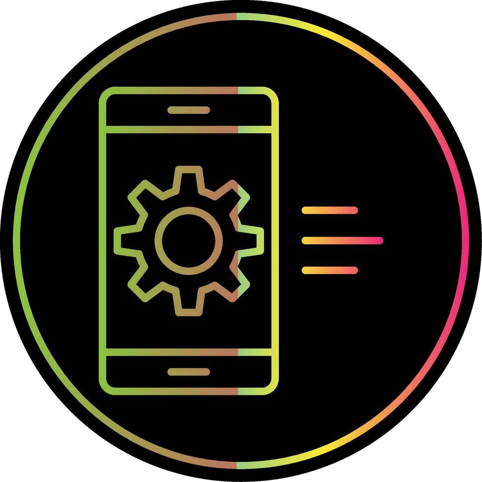 App Development Line Gradient Due Color Icon Design vector