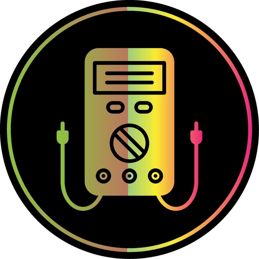 Multimeter Glyph Due Color Icon Design vector