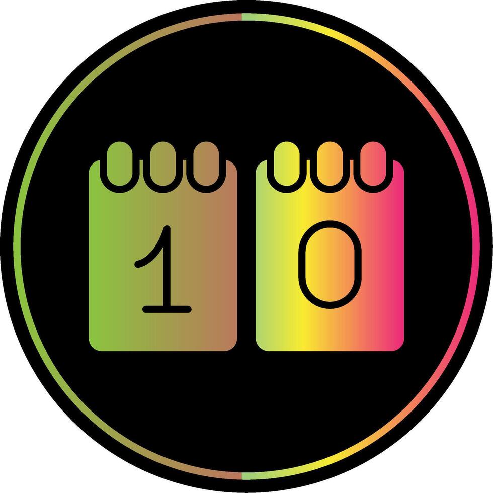 Scorecard Glyph Due Color Icon Design vector