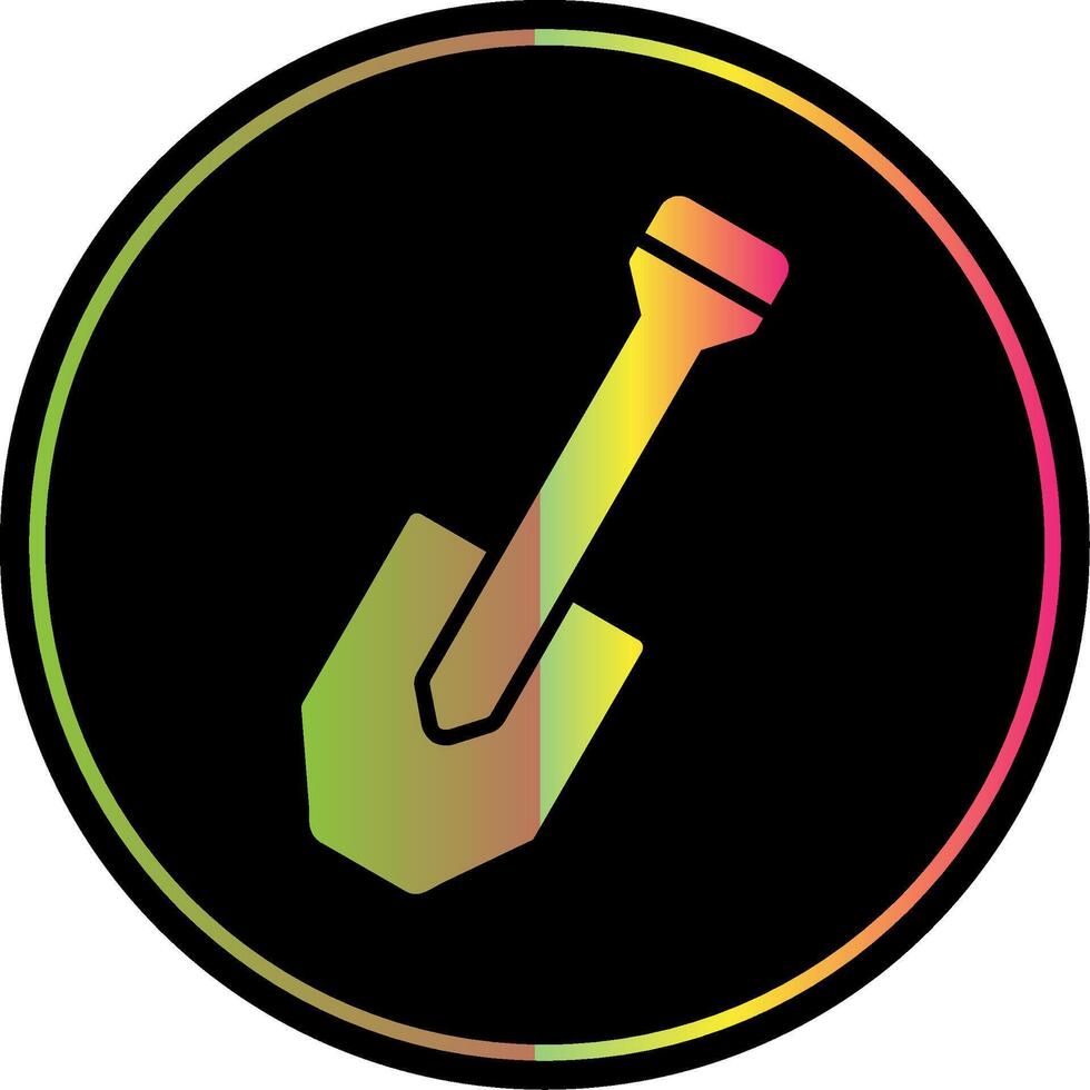 Spade Glyph Due Color Icon Design vector