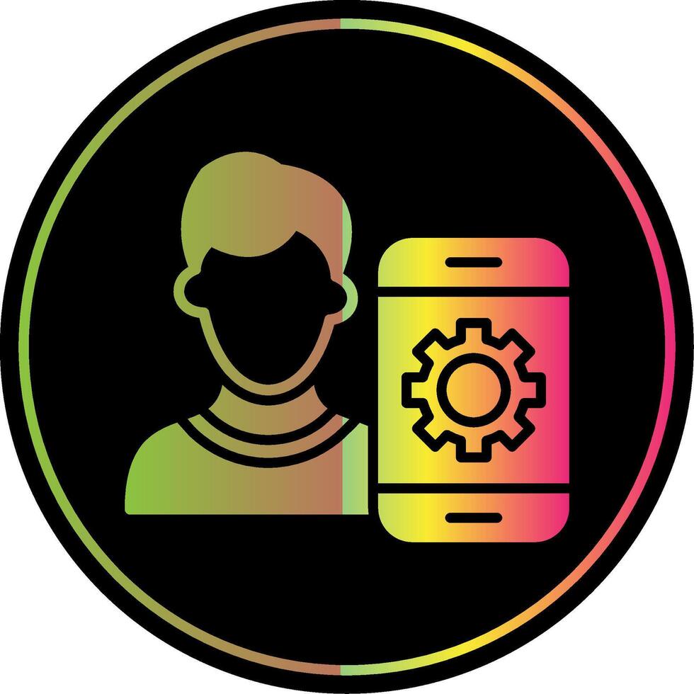 Trowel Glyph Due Color Icon Design vector