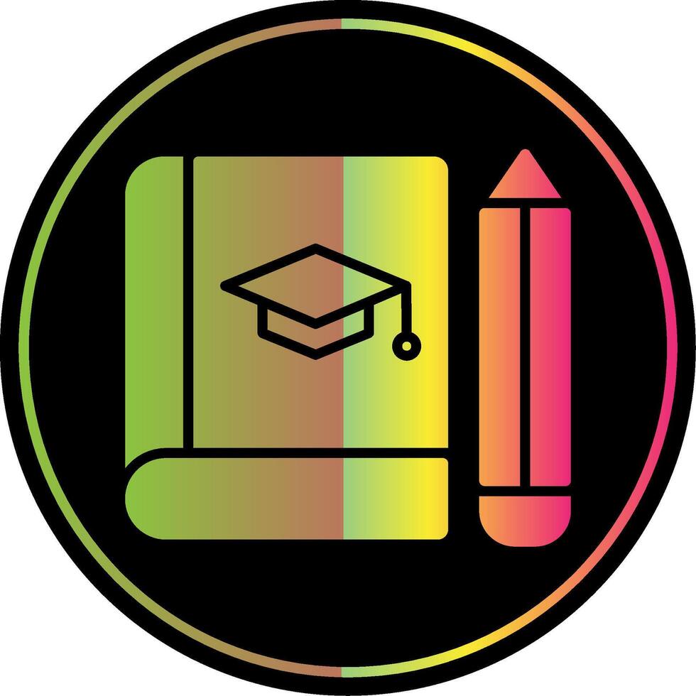 Treatise Glyph Due Color Icon Design vector