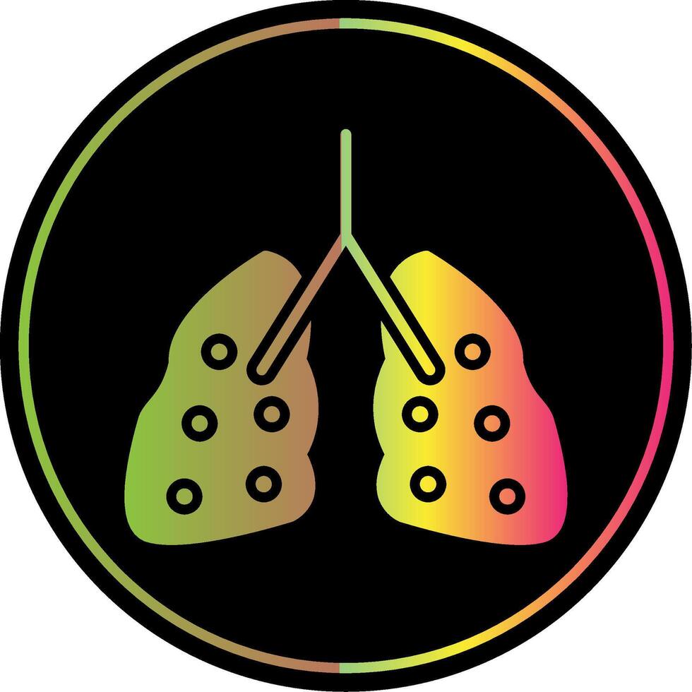 Pulmonology Glyph Due Color Icon Design vector