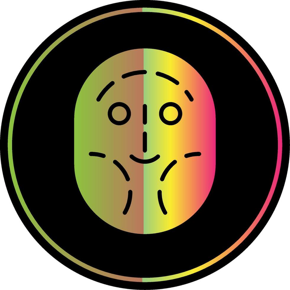 Facial Plastic Surgery Glyph Due Color Icon Design vector