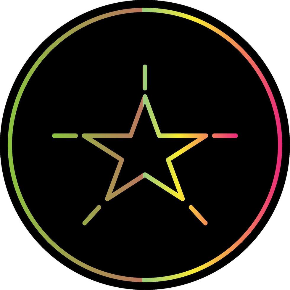 Star Line Gradient Due Color Icon Design vector