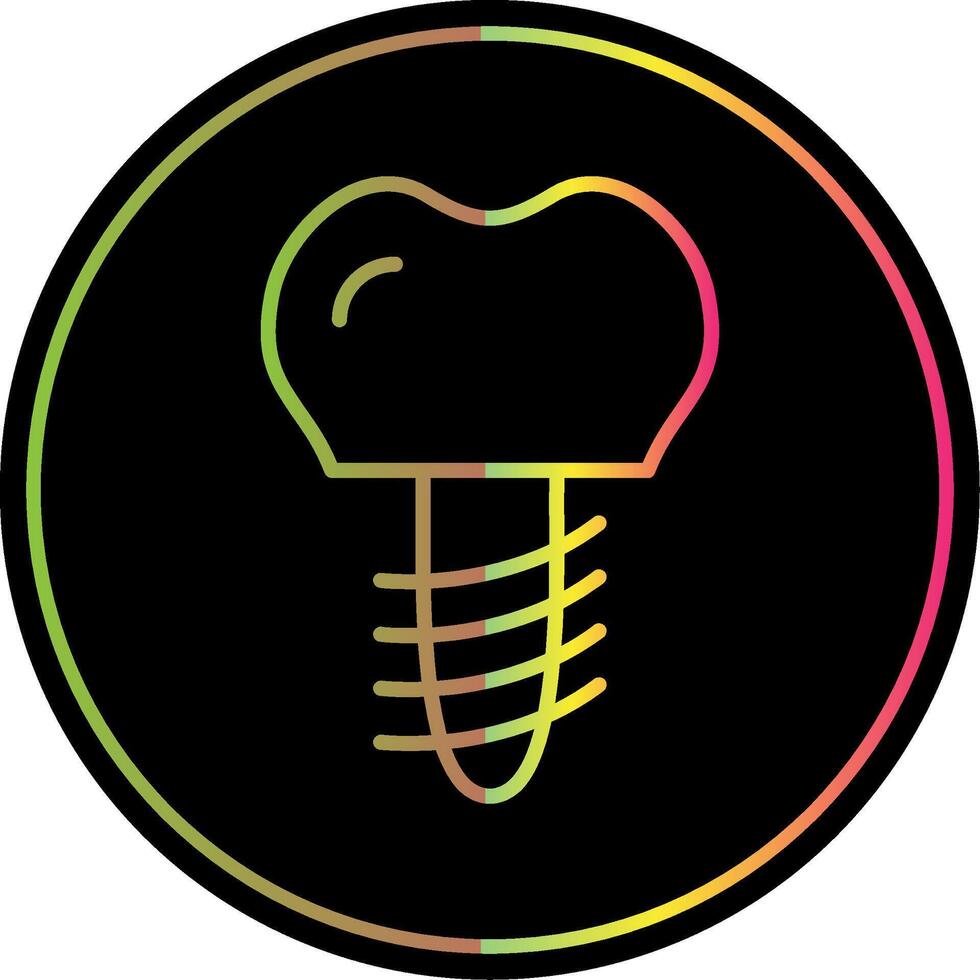 Implants Line Gradient Due Color Icon Design vector