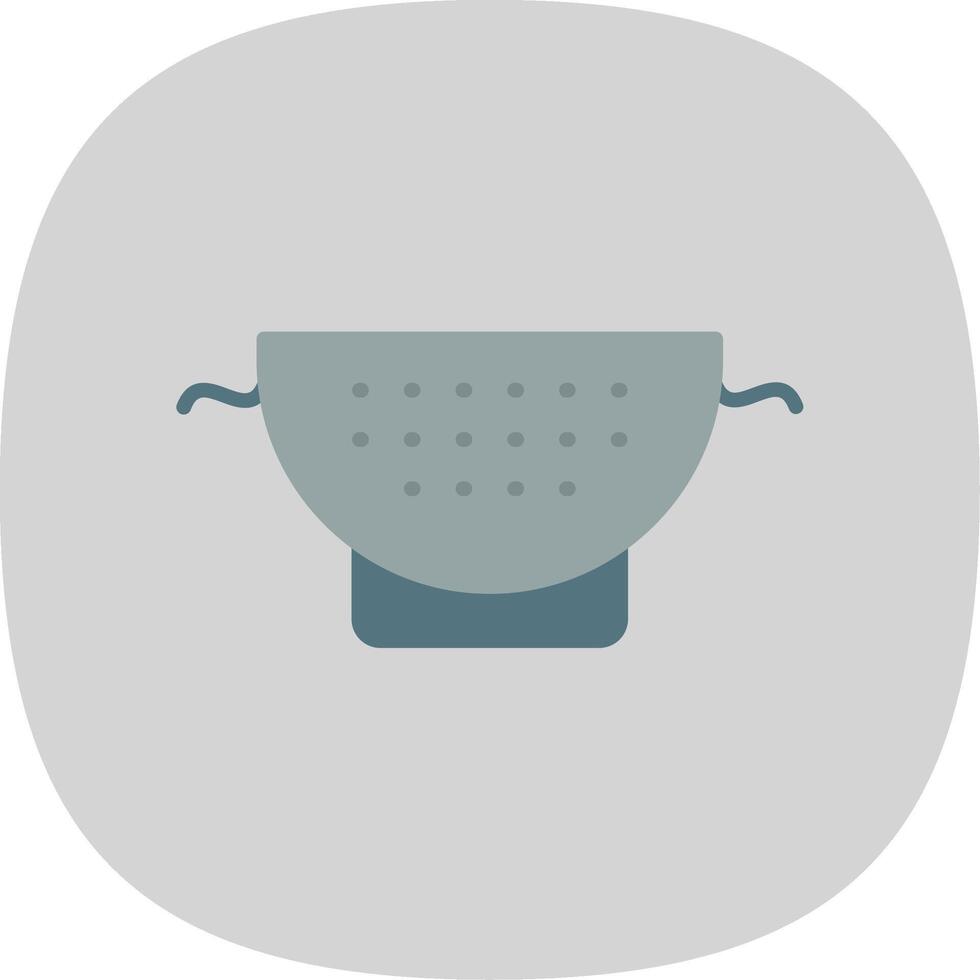 Strainer Flat Curve Icon Design vector