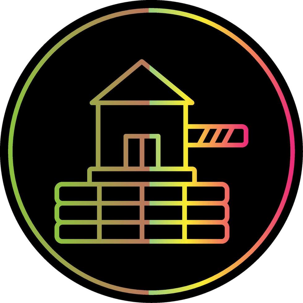 Barrier Line Gradient Due Color Icon Design vector