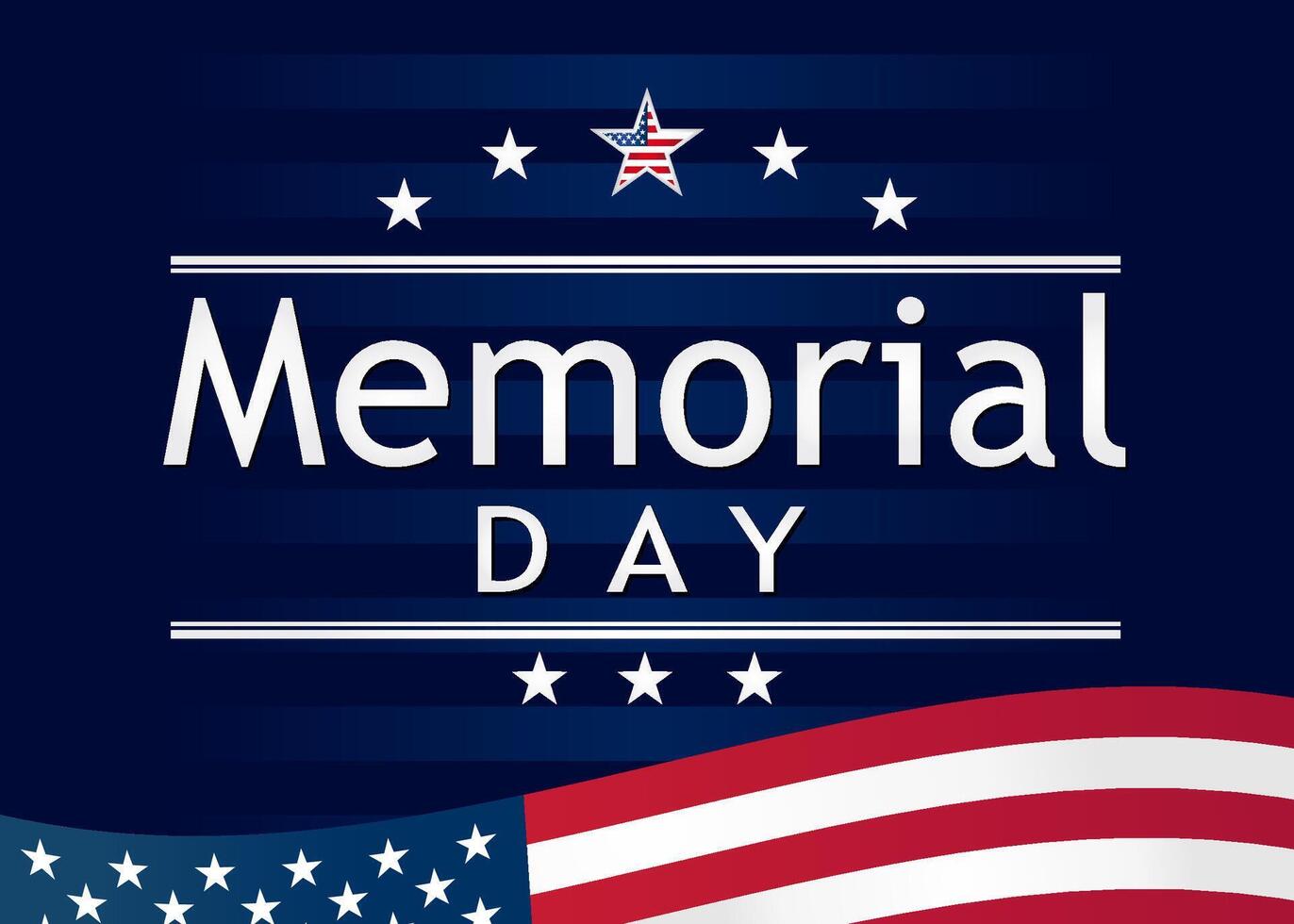 Happy Memorial Day USA poster template. Billboard design. vector