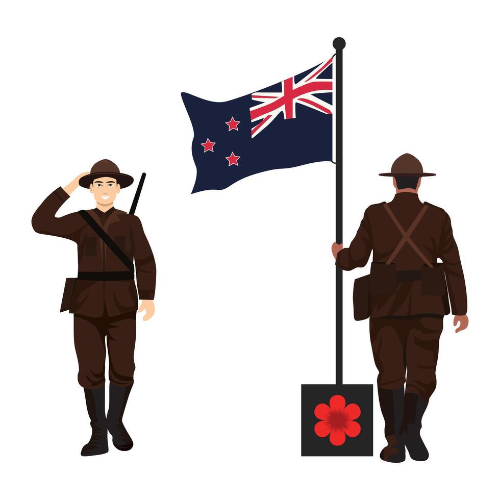Anzac day remembrance in Australia vector