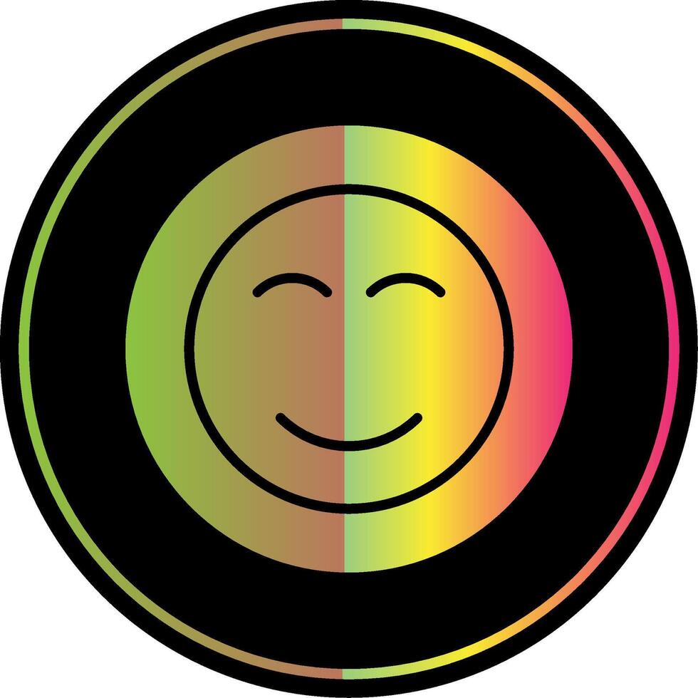 Smile Glyph Due Color Icon Design vector
