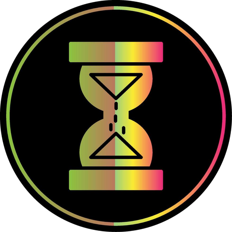 Hourglass Glyph Due Color Icon Design vector