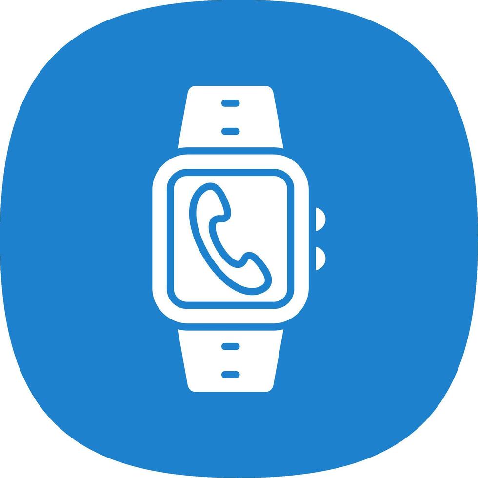 Incoming Call Glyph Curve Icon Design vector