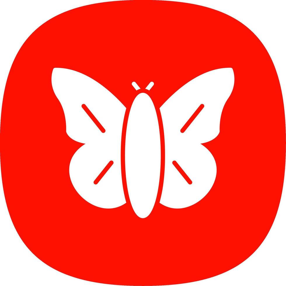 Butterfly Glyph Curve Icon Design vector